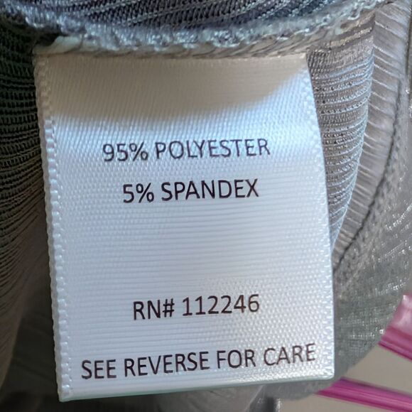 Sami & Jo silver metallic top knotted ruched event plus shine holiday size 2X - Picture 8 of 9